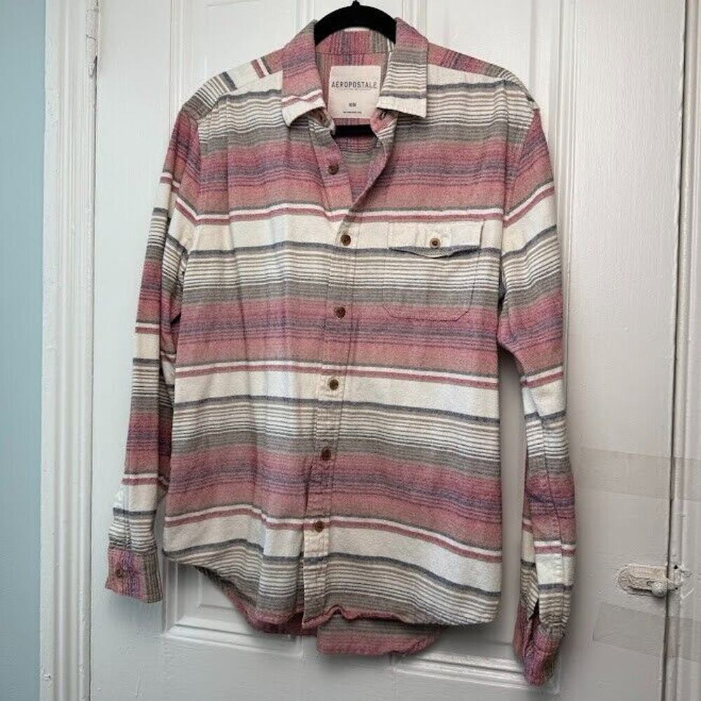 Aeropostale Shirt Mens Medium Southwest Button Up Long Sleeve Collared Top